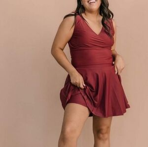 HONEY MARK SWIM SUGAR SKORT & BASIL WRAP SWIM TOP W BRA WOMEN Sz 4X 2 Piece NWT